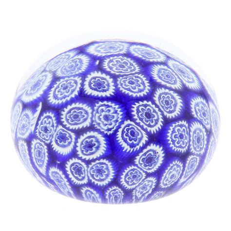 Murano Paperweights Murano Glass Millefiori Round Paperweight Small