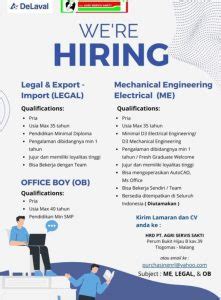 Lowongan Kerja Mechanical Engineering Electrical Pt Agri Servis Sakti