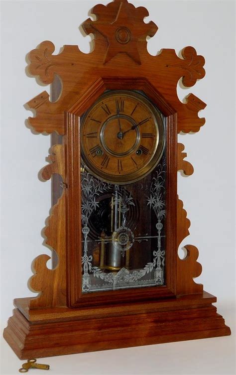 Sold Price Antique C 1890 Ansonia Gingerbread Kitchen Mantle Clock W