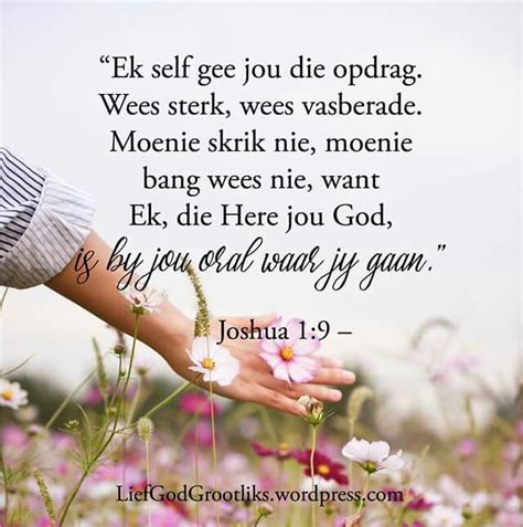 Joshua 19 Ek Self Gee Jou Die Opdrag Wees Sterk Wees Vasberade