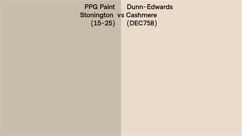 Ppg Paint Stonington 15 25 Vs Dunn Edwards Cashmere Dec758 Side By