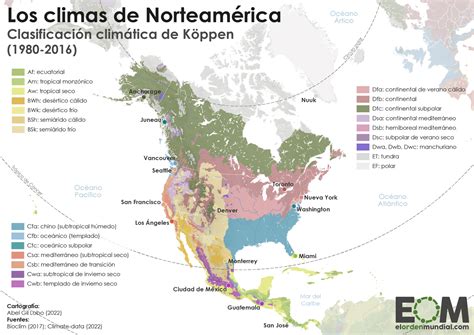 El mapa de los climas de América del Norte - Mapas de El Orden Mundial ...