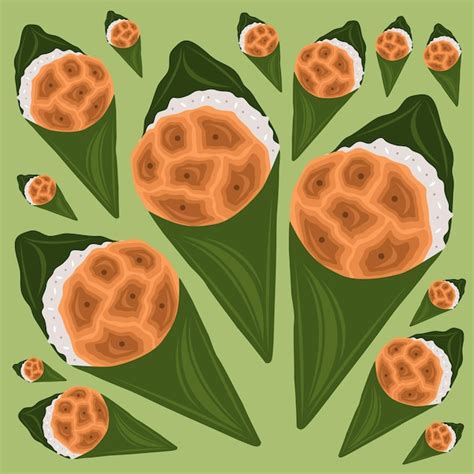 Premium Vector Japanese Sushi Roll Vector Illustration