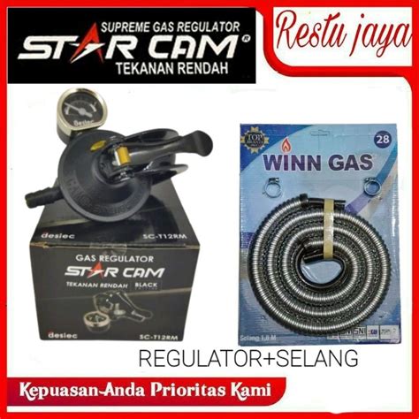 Jual REGULATOR KOMPOR GAS ELPIJI STARCAM SC T12RM METER SELANG