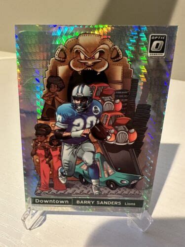 Barry Sanders Downtown Donruss Optic Prizm Dt Nice Card Ebay