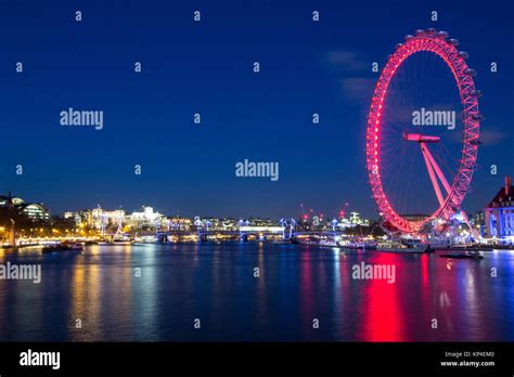 London Eye Skyline At Night