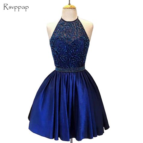 Stunning Royal Blue 8th Grade Prom Dresses Sweet 16 Graduation Beaded