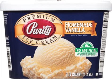 Purity Homemade Vanilla Ice Cream Tub 48 Oz Smiths Food And Drug