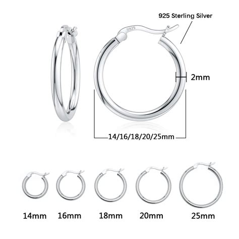 Mens Hoop Earrings Size Chart