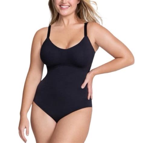 honeylove bodysuit vamp black shapewear  nwt etsy