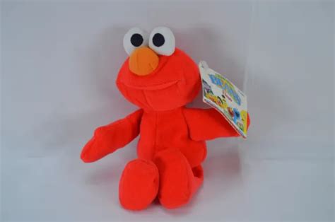 Vintage 1997 Jim Henson Elmo Tyco Sesame Street Plush Beanie With Tags