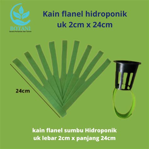 Jual Kain Flanel Hidroponik Uk 2cm X 24cm Isi 50 Bonus 5pcs Shopee