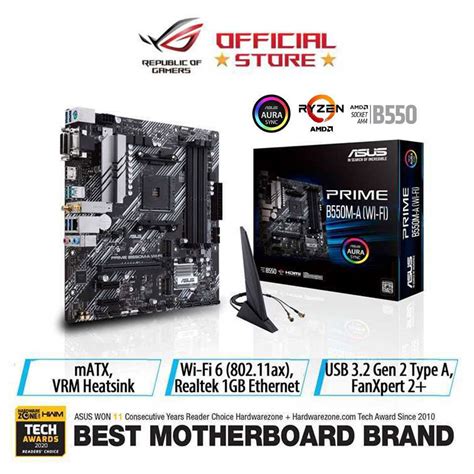 Asus Prime B M A Gaming Wifi Ii Amd B Ryzen Am Micro Atx