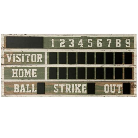 Reviews For Stylecraft Wooden Chalkboard Baseball Scoreboard Wall Decor