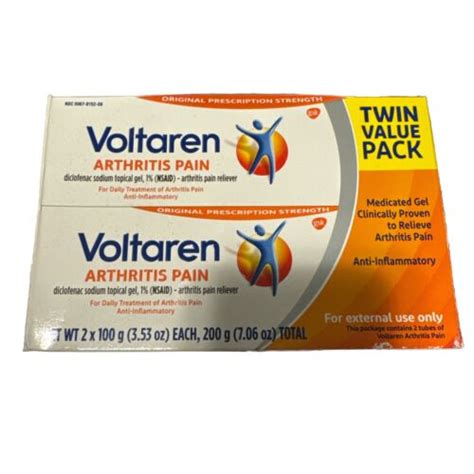 Voltaren Arthritis Pain Reliever Twin Value Pack 2x100g 3 53oz 300672933409 Ebay