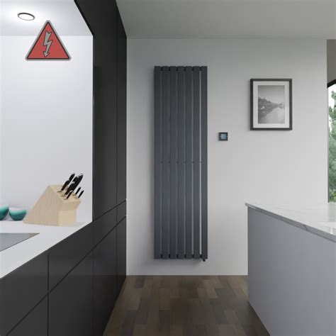 Corwen White Flat Panel Electrical Horizontal Radiators