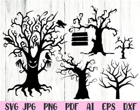 Halloween Tree Svg Tree Svg Halloween Svg Svg Files for Cricut - Etsy