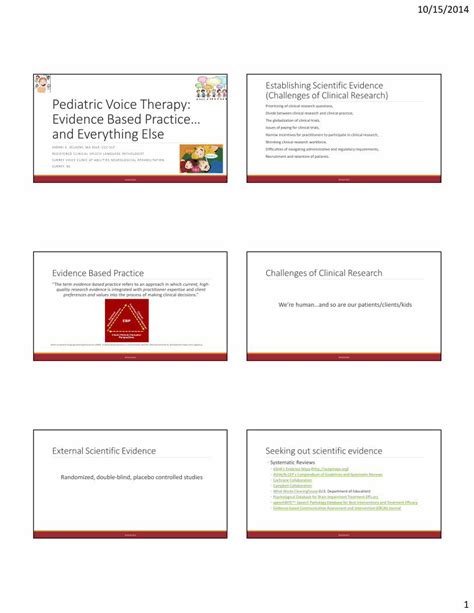 PDF Pediatric Voice Therapy Evidence Based Practice And PDF