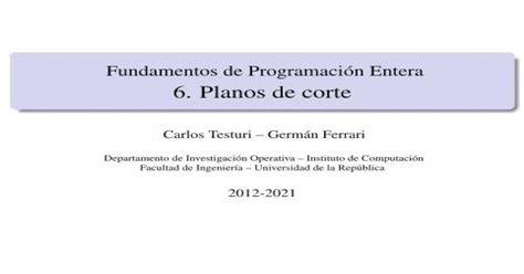 Fundamentos De Programaci N Entera Planos De Corte Pdf Document