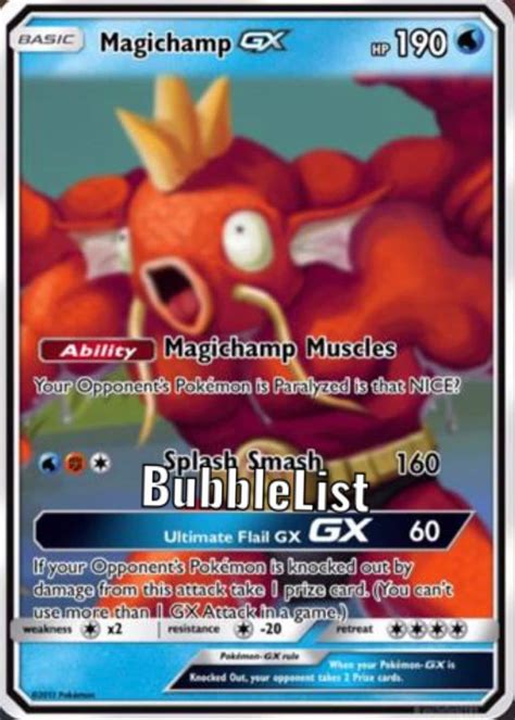 Magichamp Magikarp Machamp Pikachu Ash Vmax Gaming Shining Gx Ex M Mega