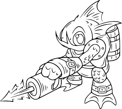 Coloriage Skylanders Gill Imprimer