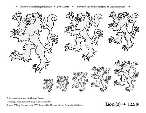 Lion - Traceable Heraldic Art