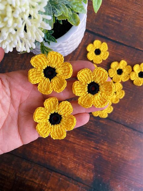 Crochet Sunflowers Wedding Decorations Scrapbooking Sunflowers