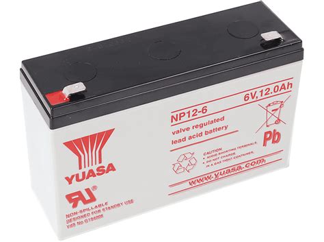 YUASA YUASA NP12 6 Akku Blei PB 6 Volt 12Ah Mit Faston S Pb Blei