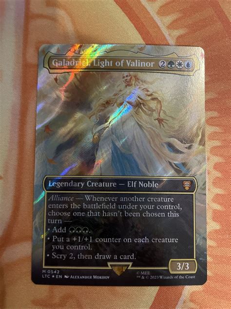 Galadriel Light Of Valinor Borderless Surge Foil Mtg The Lord Of The