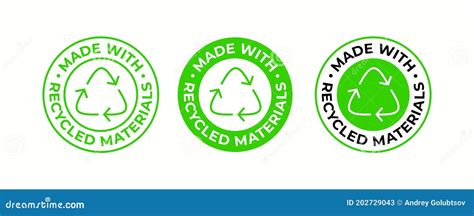 Recycling Icon Made Of Recycled Material Package Sign Vector Recycling Plastic Bag Or