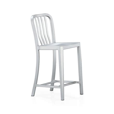 Delta Aluminum Counter Stool With Cushion Crate Barrel