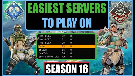 Easiest Servers To Play On In Apex Legends Season Youtube