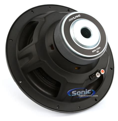 Alpine Bassline Swa 12s4 750w Peak 12 Single 4 Ohm Bassline Series High Performance Subwoofer