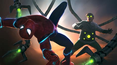 1600x900 Doctor Octopus Vs Spiderman Contest Of Champions 4k Wallpaper ...