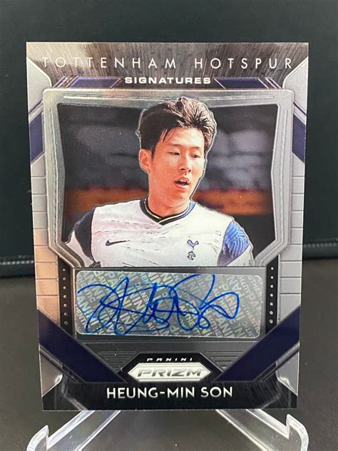 Heung Min Son Signatures Auto 2020 21 Panini EPL Prizm Tottenham