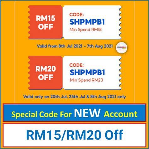 Shopee Voucher Code For New User Enjoy Up To Rm20 Discount