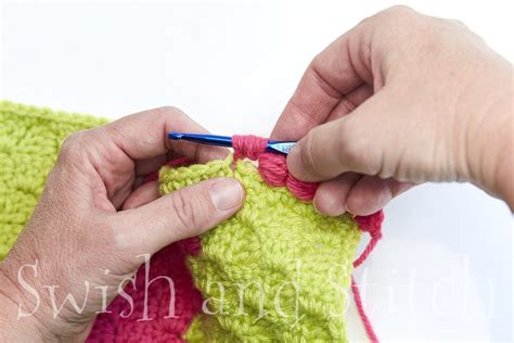 Puff Stitches With Crochet Edging