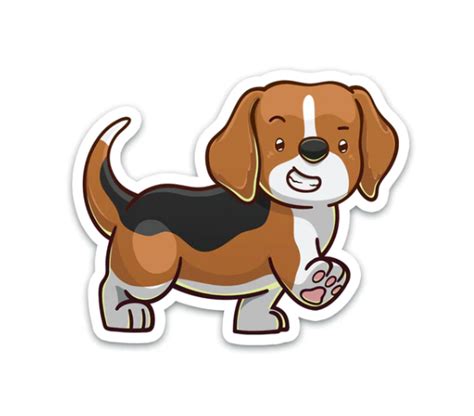 Beagle Vinyl Sticker Wit Whimsy Toys