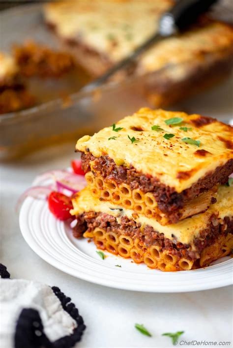 Pastitsio Greek Lasagna Recipe Chefdehome