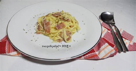 Resep Spaghetti Carbonara Creamy Mudah Dan Cepat Oleh Ms Yuliyulia