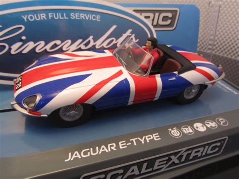 Scalextric C3878 Jaguar E Type Union Jack Slot Car