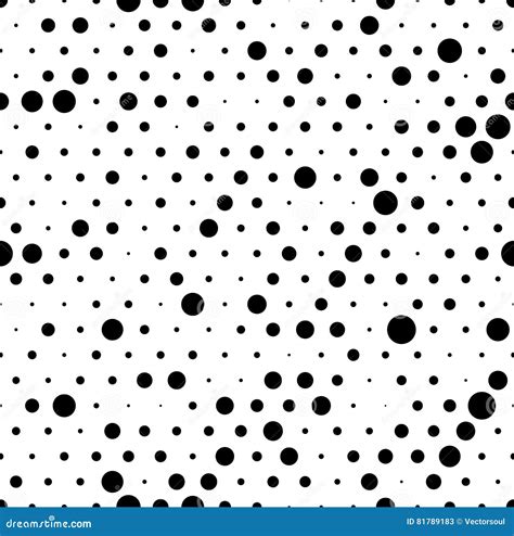 Seamlessly Repeatable Pattern With Random Irregular Dots Circl Stock