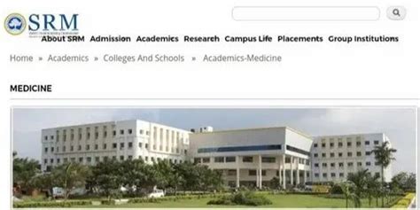 Srm Medical College Chennai Admission Cutoff Fees Structure Seat