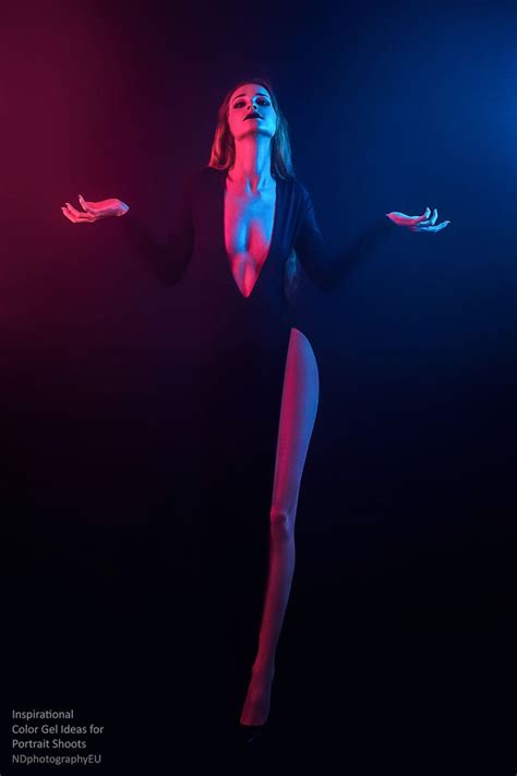 Full Body Contrast Color Gel Portrait And Lighting Inspiration Neon