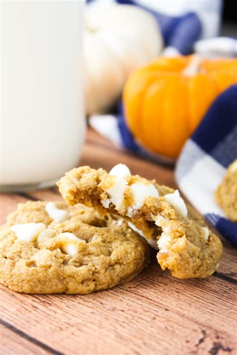 Chewy Pumpkin Oatmeal White Chocolate Chip Cookies Baked In Az