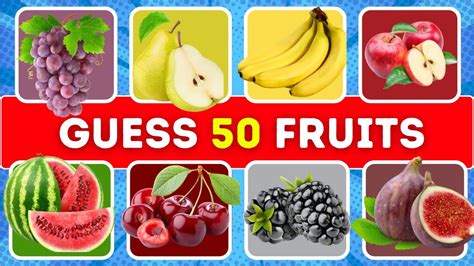 Guess The Fruit Quiz 50 Different Types Of Fruit YouTube