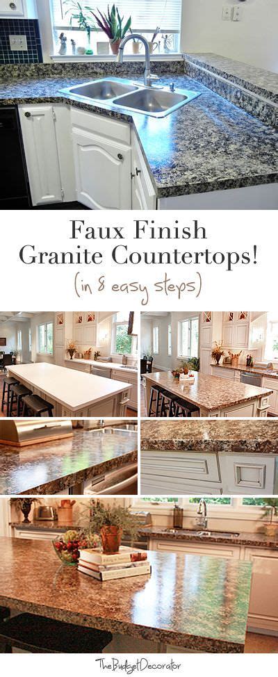 Diy Faux Granite Finish For Kitchen Countertops