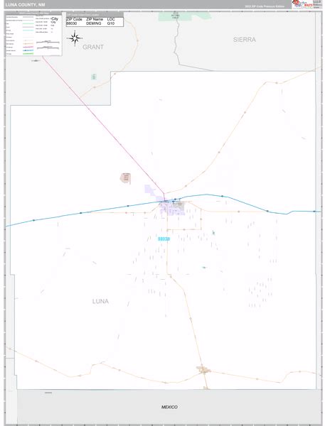 Luna County, NM Zip Code Map - Premium