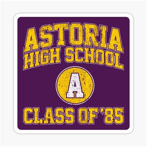 Astoria High School Class Of 85 Variant The Goonies Sticker For Sale By Huckblade Redbubble