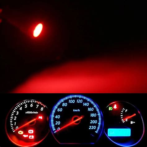 Pcs T Red Dashboard Wedge Led Car Light Bulb Lamp Led Car Bulbs